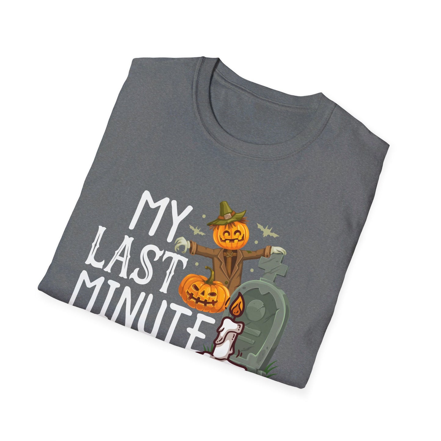 My Last Minute Halloween Costume - Fun Pumpkin and Tombstone Design T-Shirt