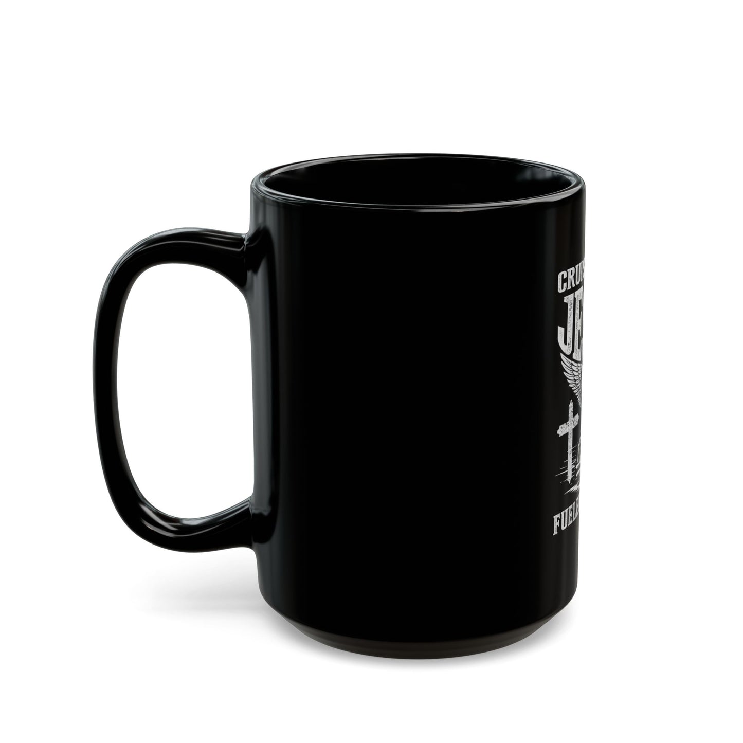 Cruisin' With Jesus Fueled by Faith Motorcycle Ceramic Mug