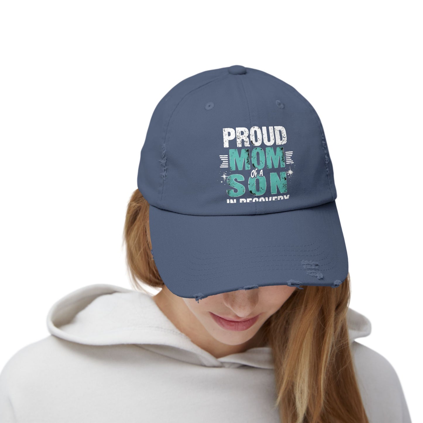 Proud Mom of a Son in Recovery Inspirational Quote Cap