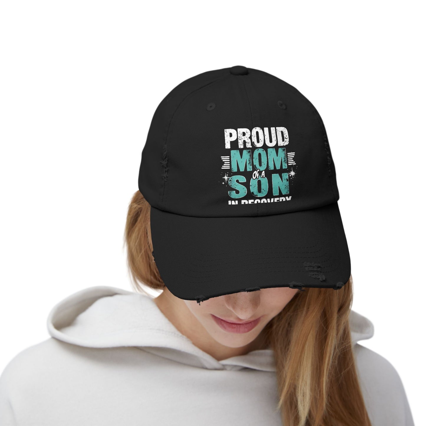 Proud Mom of a Son in Recovery Inspirational Quote Cap