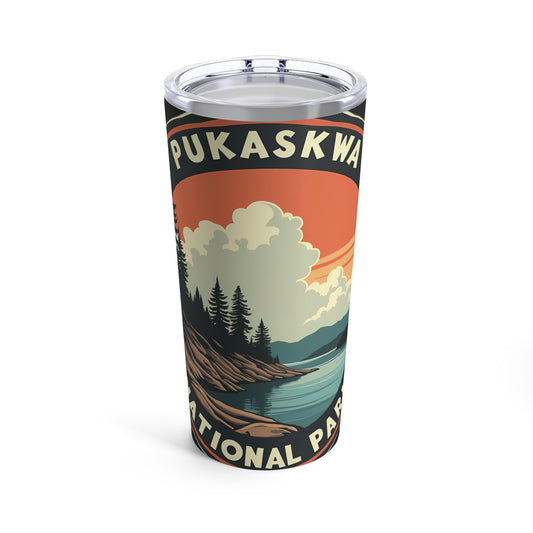 Pukaskwa National Park Scenic Landscape Sunset Illustration