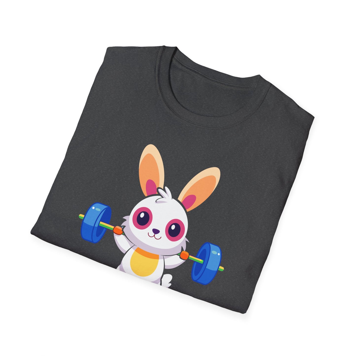 Working On My Buns Cute Workout Bunny Motivational Gym T-Shirt