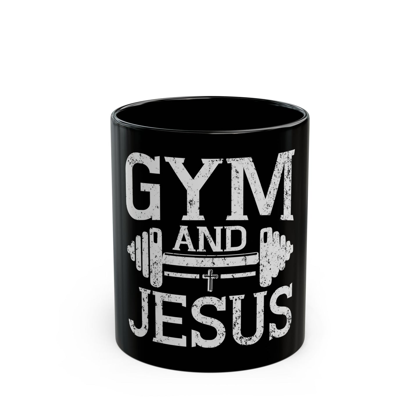 Gym and Jesus Workout Motivation with Faith Ceramic Mug