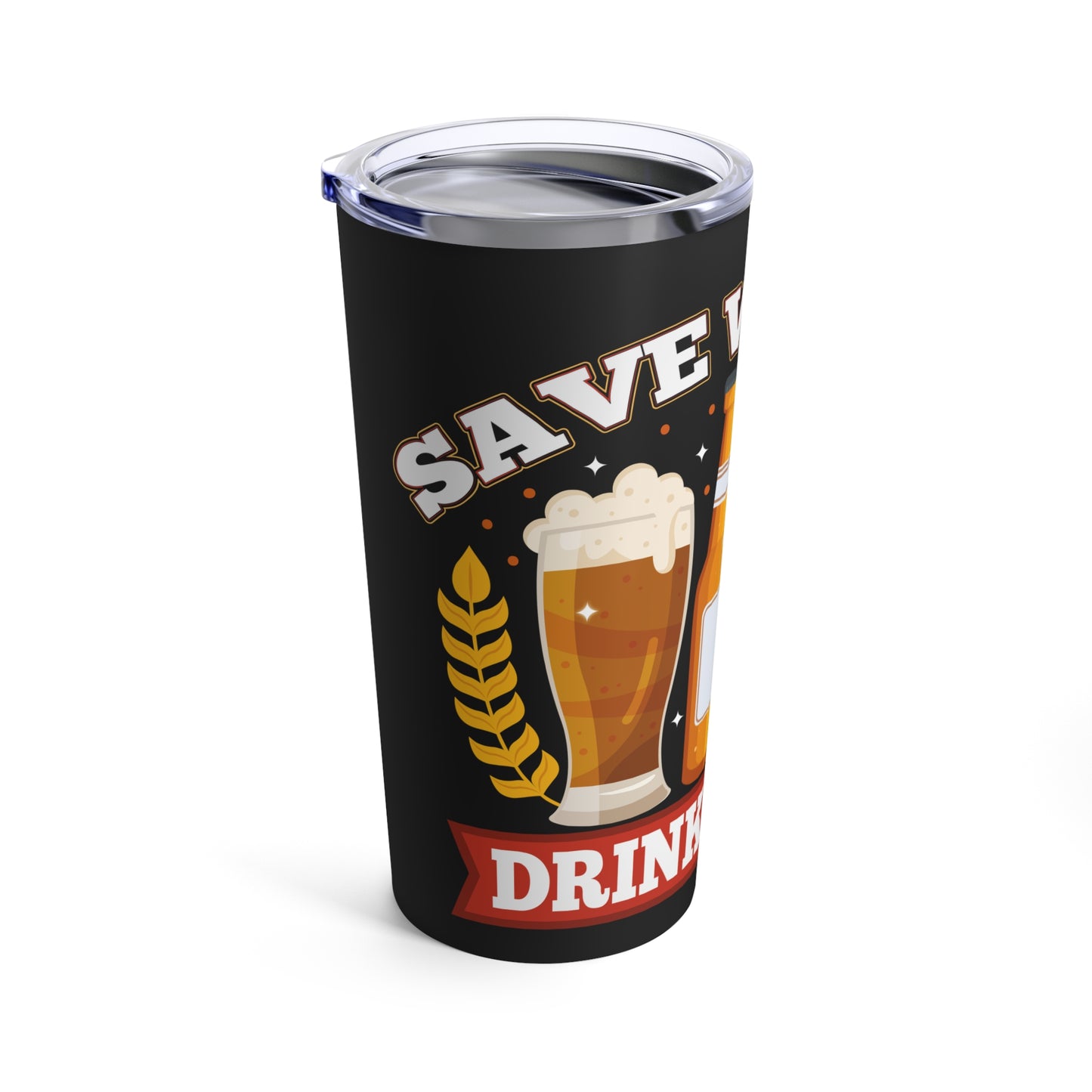 Save Water Drink Beer Funny Retro Style Beer Lovers Tumbler