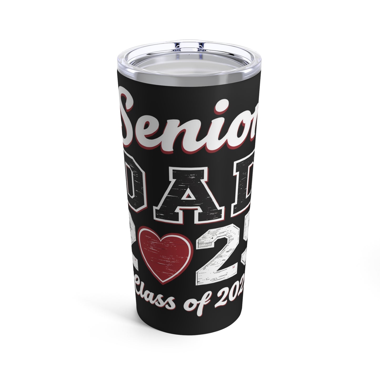 Senior Dad 2025 Class Heart Tumbler