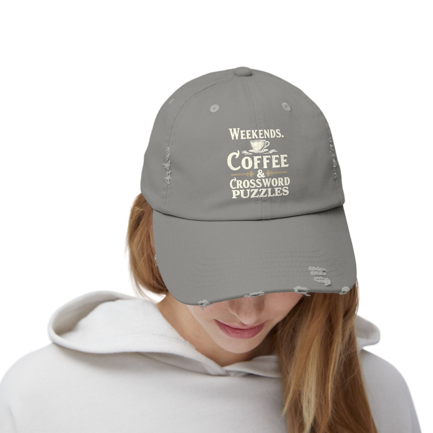 Weekends Coffee And Crossword Puzzles Enthusiast Cap