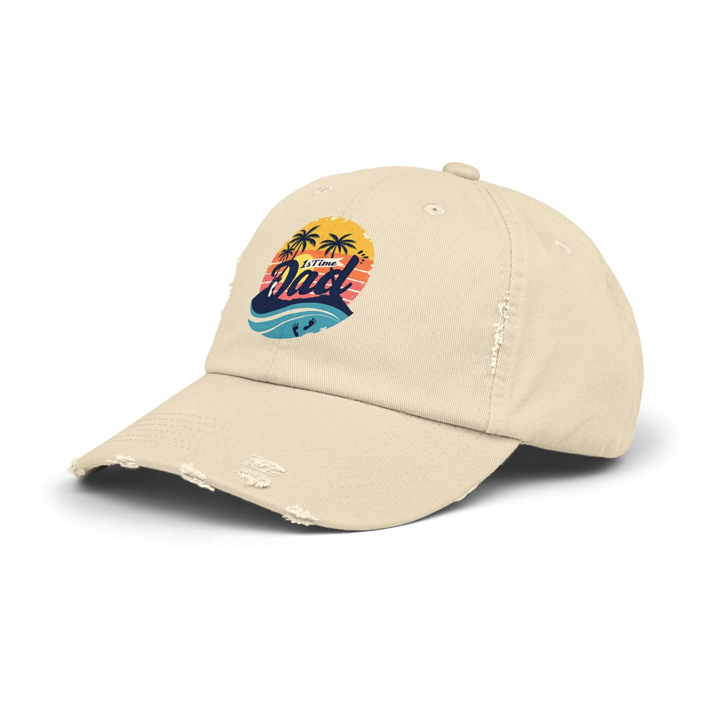 1st Time Dad Sunset Beach Vibes Cap