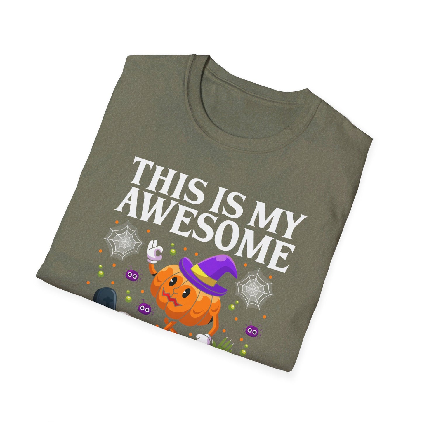 This Is My Awesome Aunt Costume Funny Halloween Pumpkin Graphic T-Shirt