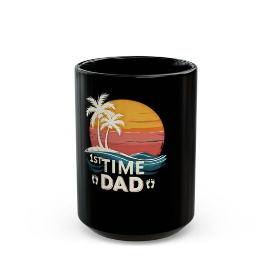 1st Time Dad Tropical Sunset Ceramic Mug